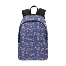 Load image into Gallery viewer, Swift Floral Peach Blue Fabric Backpack for Adult (Model 1659) Casual Backpack for Adult (1659) e-joyer 
