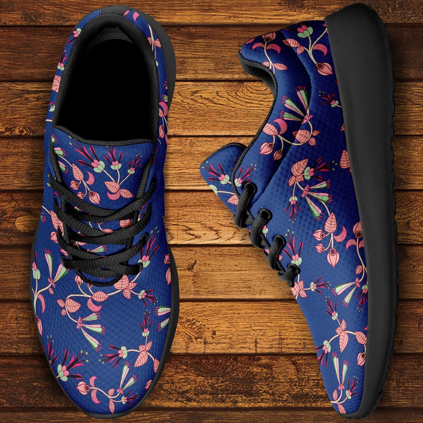 Swift Floral Peach Blue Ikkaayi Sport Sneakers ikkaayi Herman 