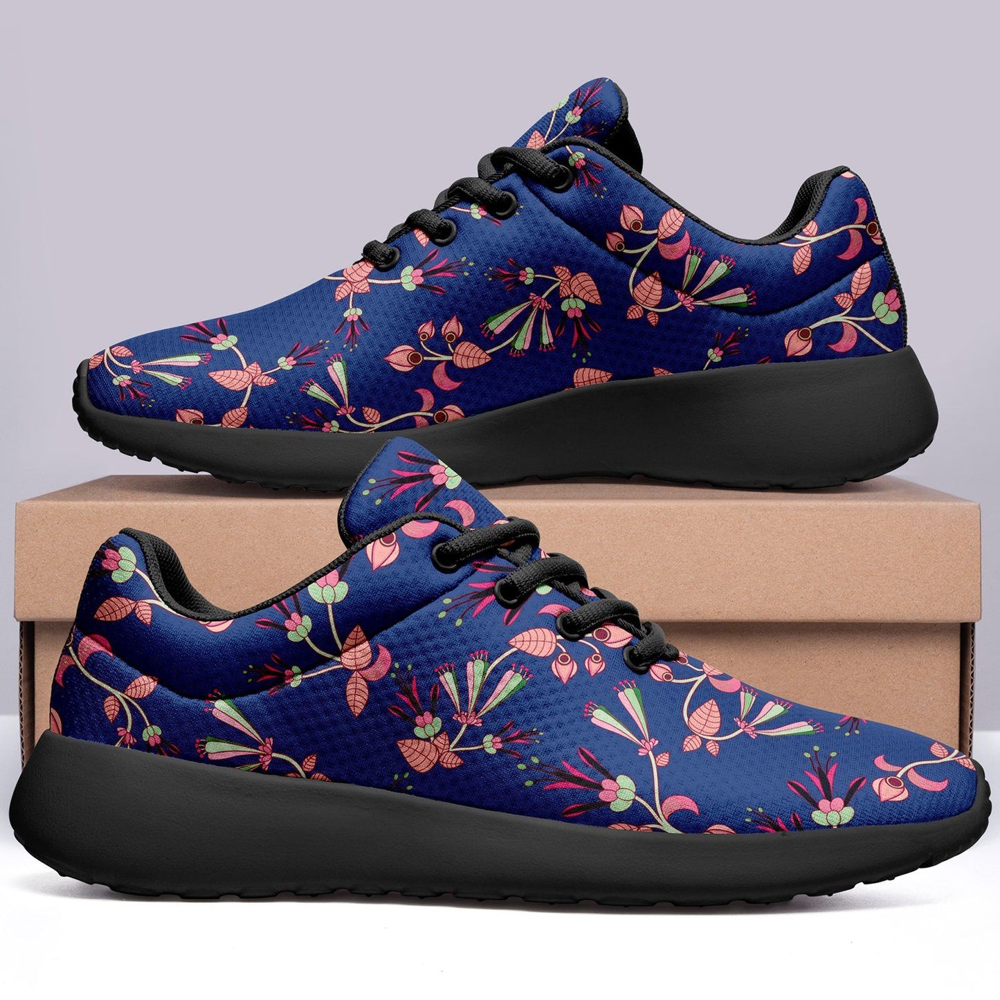 Swift Floral Peach Blue Ikkaayi Sport Sneakers ikkaayi Herman 