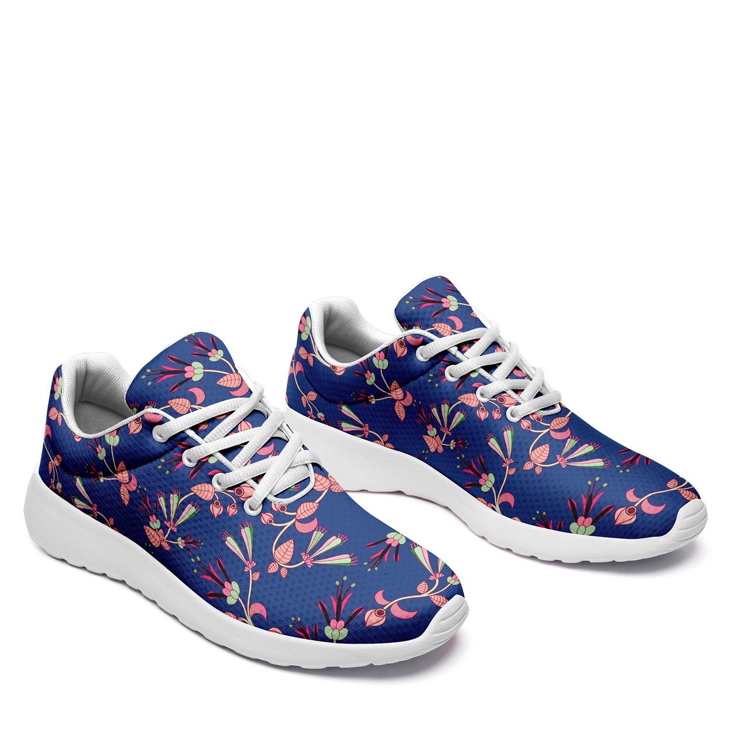 Swift Floral Peach Blue Ikkaayi Sport Sneakers ikkaayi Herman 