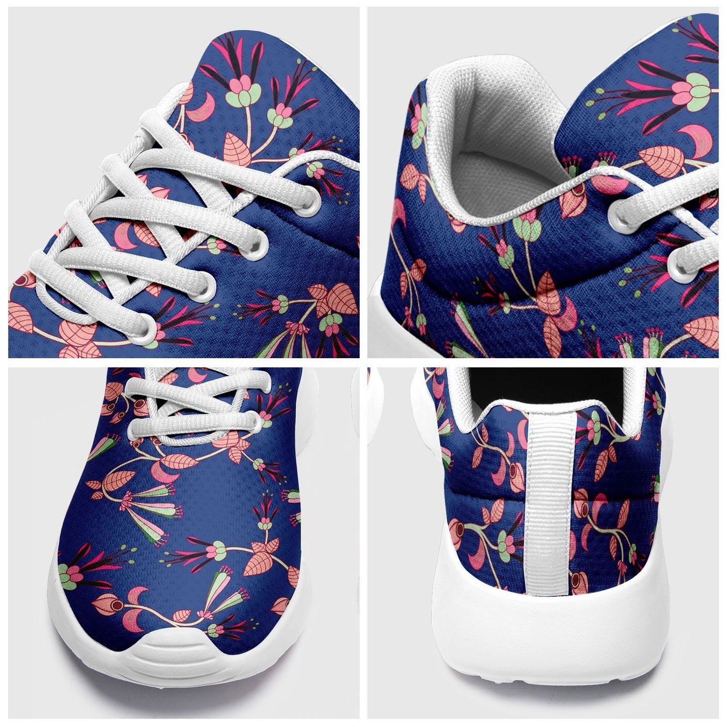 Swift Floral Peach Blue Ikkaayi Sport Sneakers ikkaayi Herman 