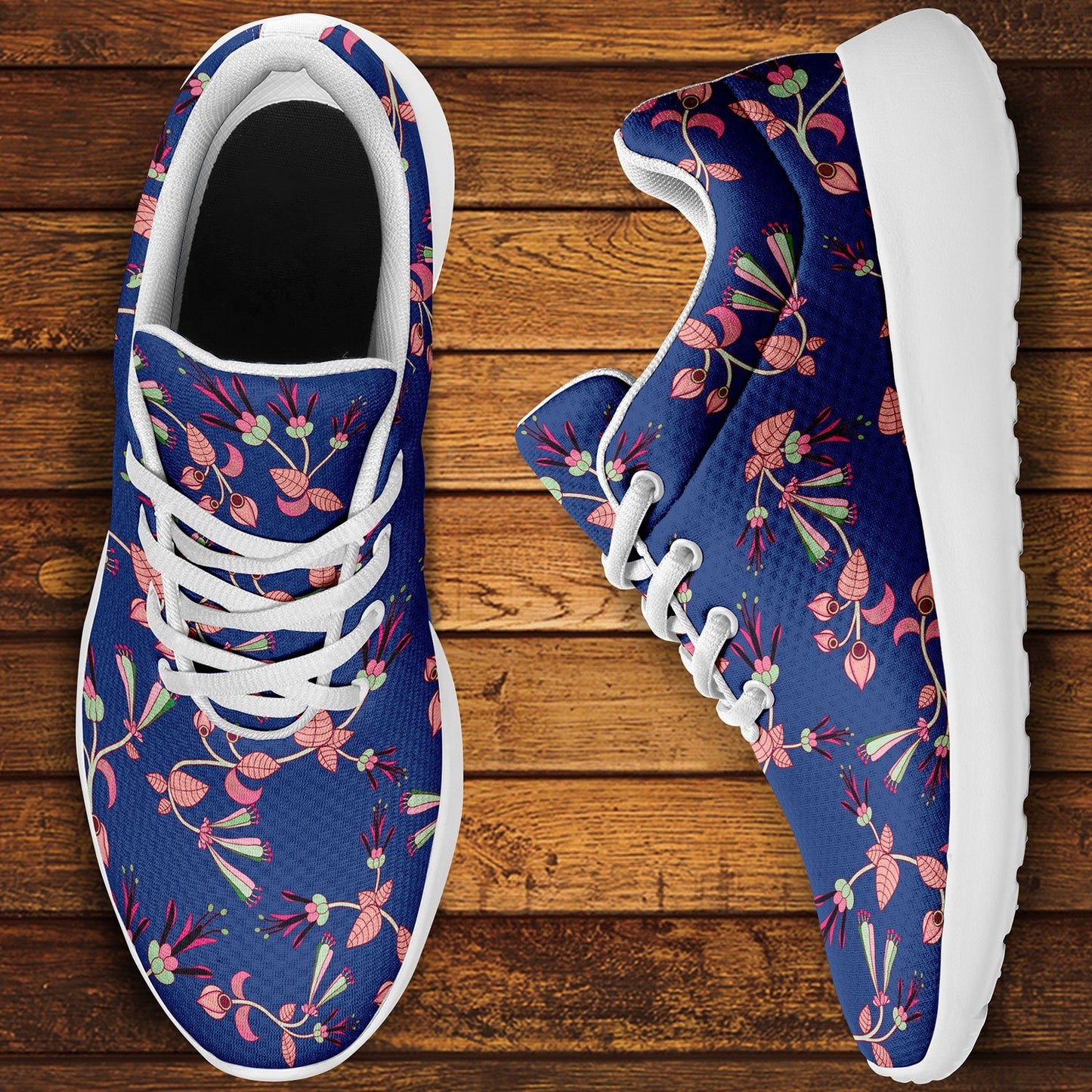 Swift Floral Peach Blue Ikkaayi Sport Sneakers ikkaayi Herman 