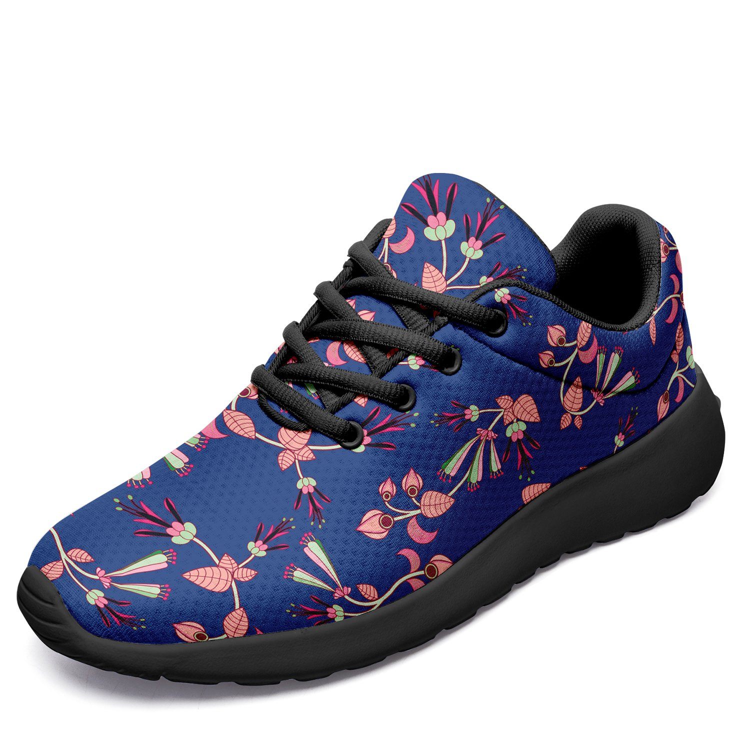 Swift Floral Peach Blue Ikkaayi Sport Sneakers ikkaayi Herman US Women 4.5 / US Youth 3.5 / EUR 35 Black Sole 