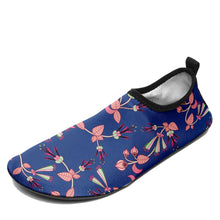 Load image into Gallery viewer, Swift Floral Peach Blue Kid&#39;s Slip On Shoes Herman 
