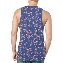 Load image into Gallery viewer, Swift Floral Peach Blue New All Over Print Tank Top for Men (Model T46) New All Over Print Tank Top for Men (T46) e-joyer 
