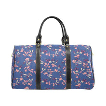 Load image into Gallery viewer, Swift Floral Peach Blue New Waterproof Travel Bag/Large (Model 1639) Waterproof Travel Bags (1639) e-joyer 
