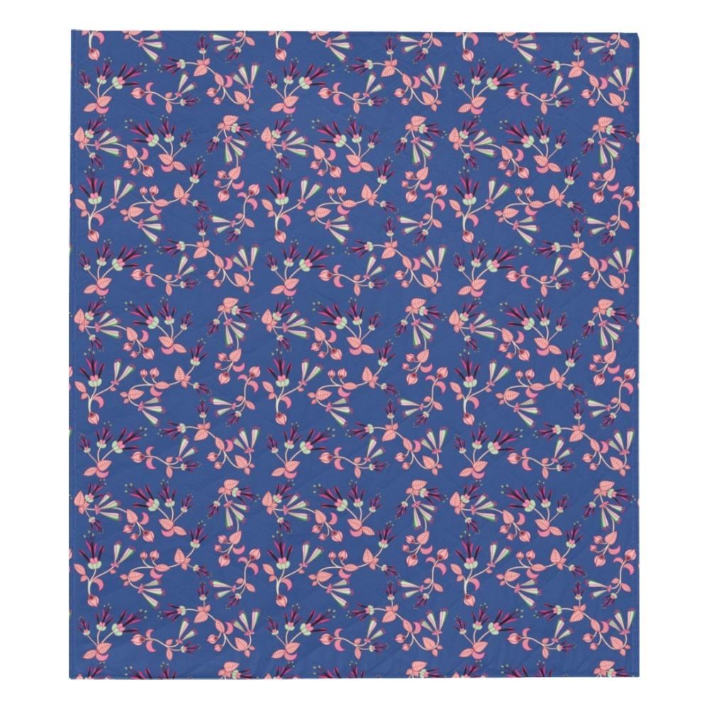 Swift Floral Peach Blue Quilt 70"x80" Quilt 70"x80" e-joyer 