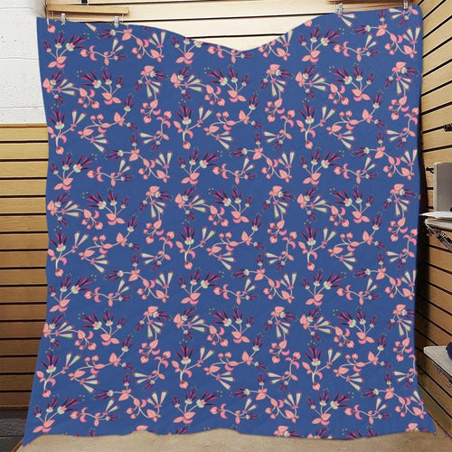 Swift Floral Peach Blue Quilt 70