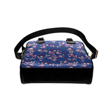 Load image into Gallery viewer, Swift Floral Peach Blue Shoulder Handbag (Model 1634) Shoulder Handbags (1634) e-joyer 
