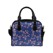 Load image into Gallery viewer, Swift Floral Peach Blue Shoulder Handbag (Model 1634) Shoulder Handbags (1634) e-joyer 
