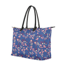 Load image into Gallery viewer, Swift Floral Peach Blue Single-Shoulder Lady Handbag (Model 1714) bag e-joyer 
