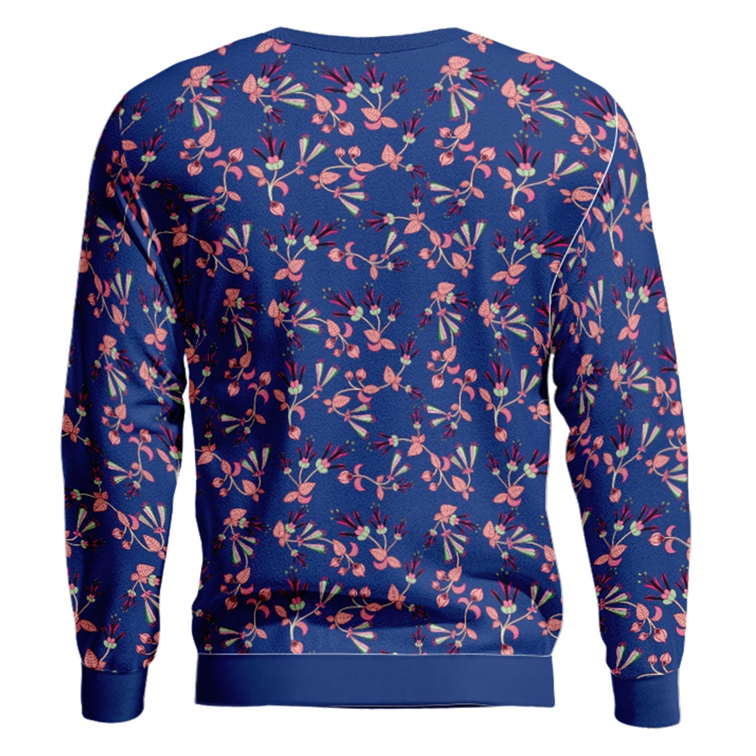 Swift Floral Peach Blue Unisex Crewneck Long Sleeve Top Herman 