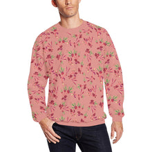 Load image into Gallery viewer, Swift Floral Peach Rouge Remix All Over Print Crewneck Sweatshirt for Men (Model H18) shirt e-joyer 
