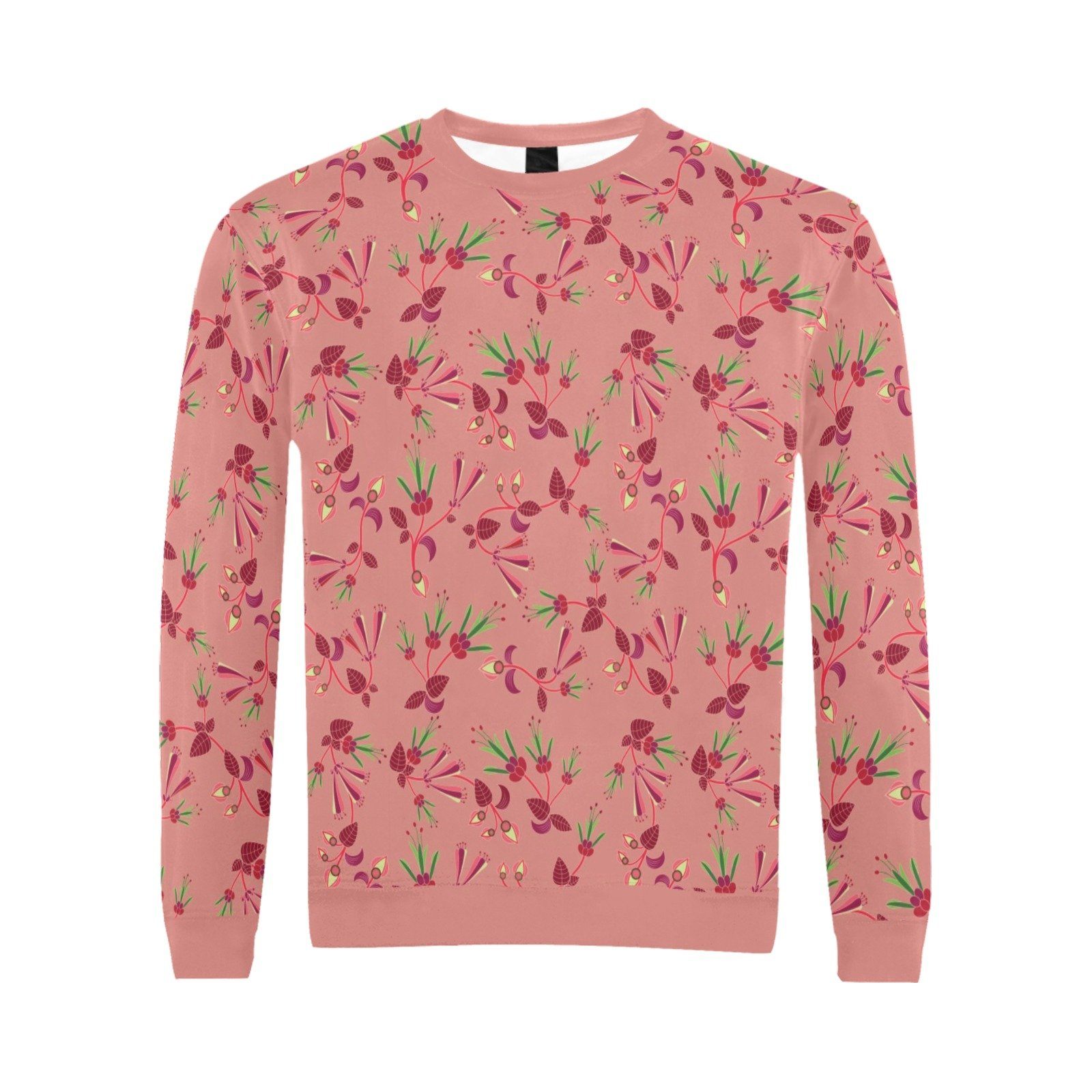 Swift Floral Peach Rouge Remix All Over Print Crewneck Sweatshirt for Men (Model H18) shirt e-joyer 