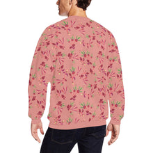 Load image into Gallery viewer, Swift Floral Peach Rouge Remix All Over Print Crewneck Sweatshirt for Men (Model H18) shirt e-joyer 
