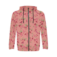 Load image into Gallery viewer, Swift Floral Peach Rouge Remix All Over Print Full Zip Hoodie for Men (Model H14) All Over Print Full Zip Hoodie for Men (H14) e-joyer 
