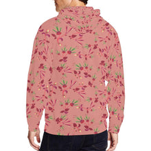 Load image into Gallery viewer, Swift Floral Peach Rouge Remix All Over Print Full Zip Hoodie for Men (Model H14) All Over Print Full Zip Hoodie for Men (H14) e-joyer 
