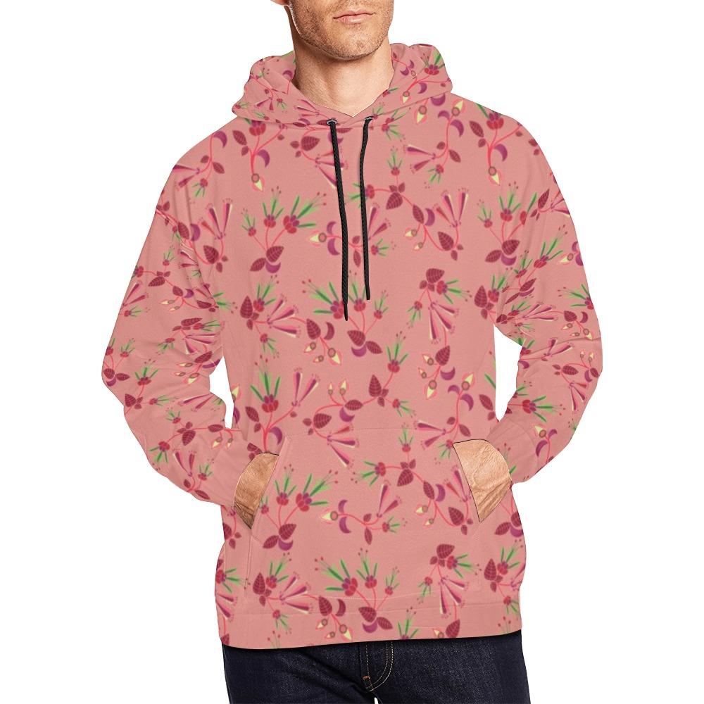 Swift Floral Peach Rouge Remix All Over Print Hoodie for Men (USA Size) (Model H13) All Over Print Hoodie for Men (H13) e-joyer 