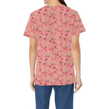 Load image into Gallery viewer, Swift Floral Peach Rouge Remix All Over Print Scrub Top Scrub Top e-joyer 
