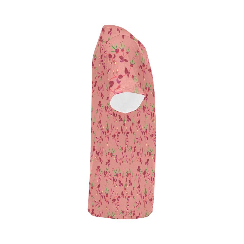 Swift Floral Peach Rouge Remix All Over Print T-Shirt for Men (USA Size) (Model T40) All Over Print T-Shirt for Men (T40) e-joyer 