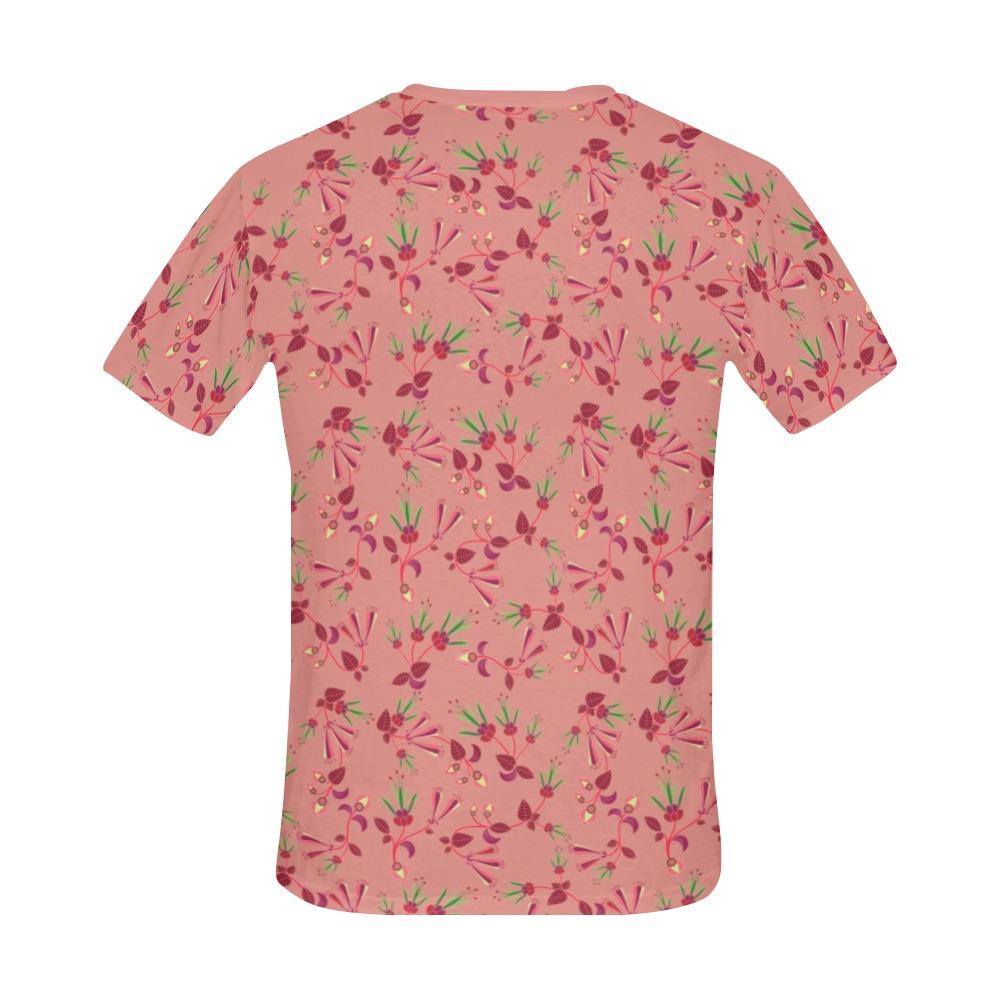 Swift Floral Peach Rouge Remix All Over Print T-Shirt for Men (USA Size) (Model T40) All Over Print T-Shirt for Men (T40) e-joyer 