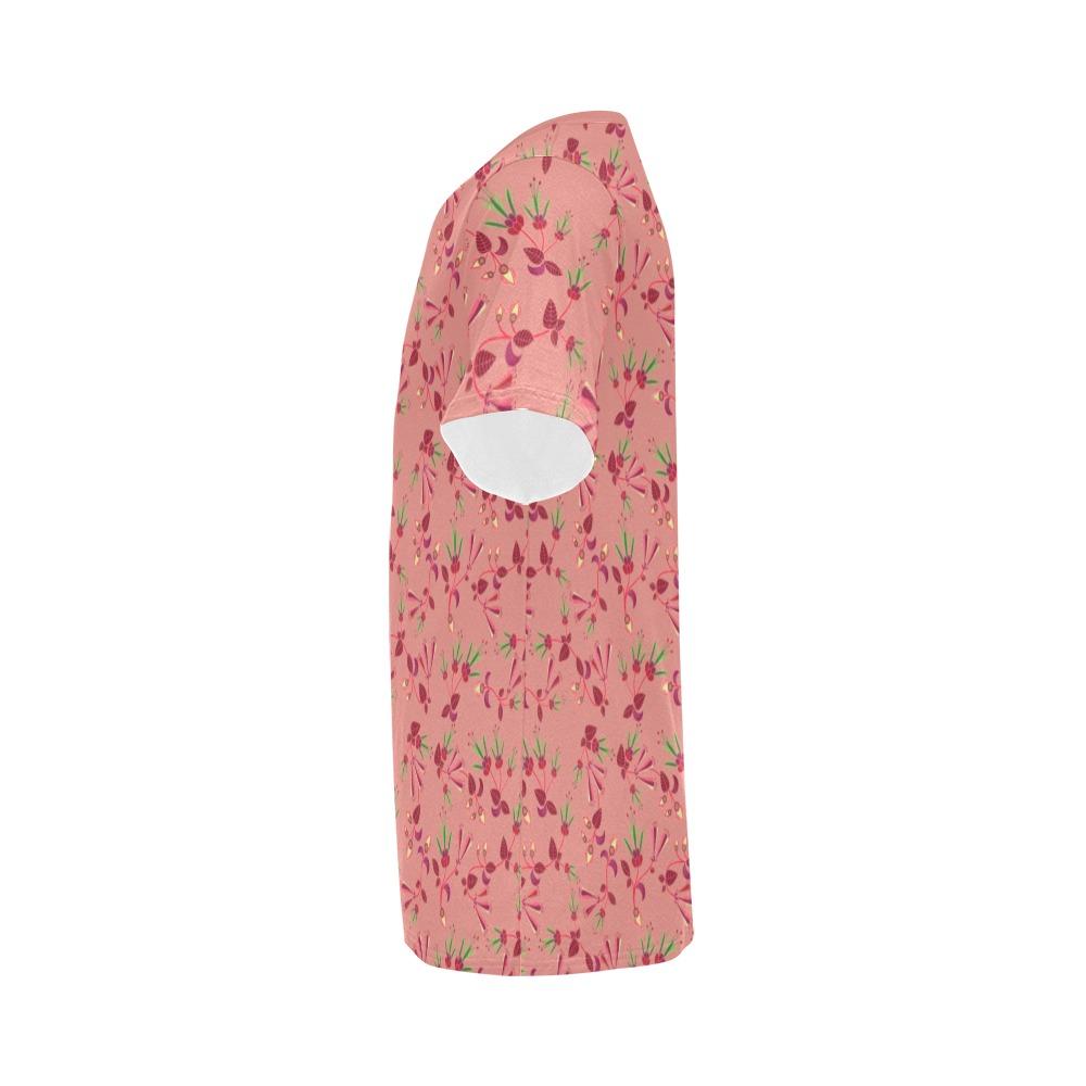 Swift Floral Peach Rouge Remix All Over Print T-Shirt for Men (USA Size) (Model T40) All Over Print T-Shirt for Men (T40) e-joyer 