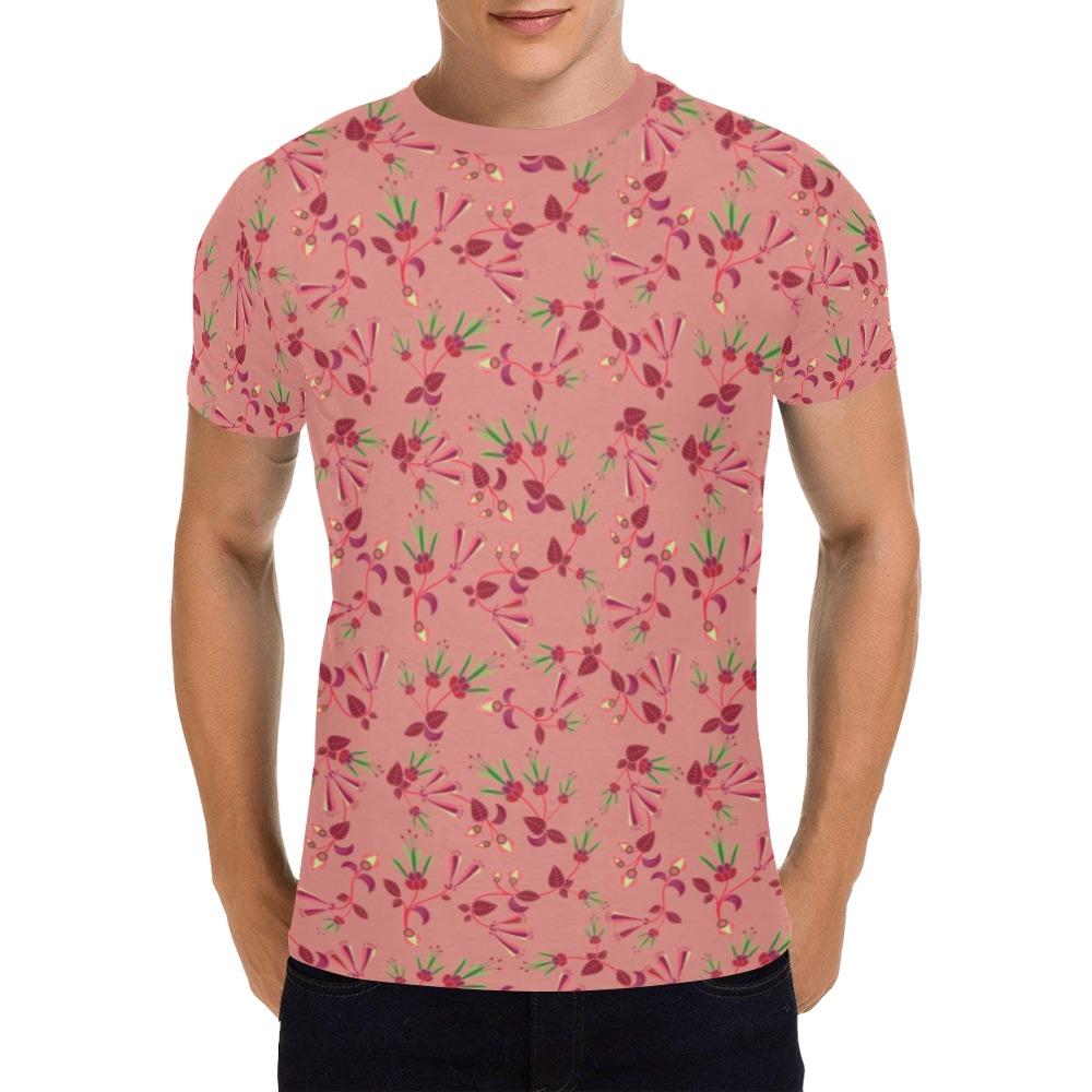 Swift Floral Peach Rouge Remix All Over Print T-Shirt for Men (USA Size) (Model T40) All Over Print T-Shirt for Men (T40) e-joyer 