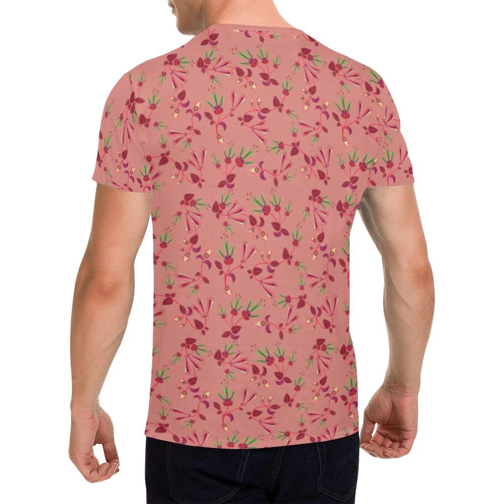 Swift Floral Peach Rouge Remix All Over Print T-Shirt for Men (USA Size) (Model T40) All Over Print T-Shirt for Men (T40) e-joyer 