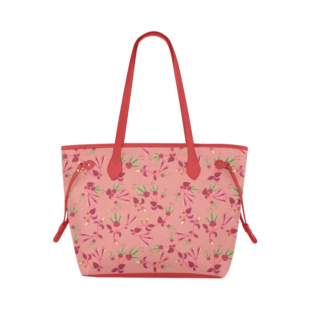 Swift Floral Peach Rouge Remix Clover Canvas Tote – Tote Bag by 49 Dzine