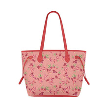 Load image into Gallery viewer, Swift Floral Peach Rouge Remix Clover Canvas Tote Bag (Model 1661) Clover Canvas Tote Bag (1661) e-joyer 
