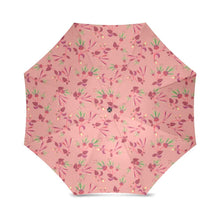 Load image into Gallery viewer, Swift Floral Peach Rouge Remix Foldable Umbrella (Model U01) Foldable Umbrella e-joyer 
