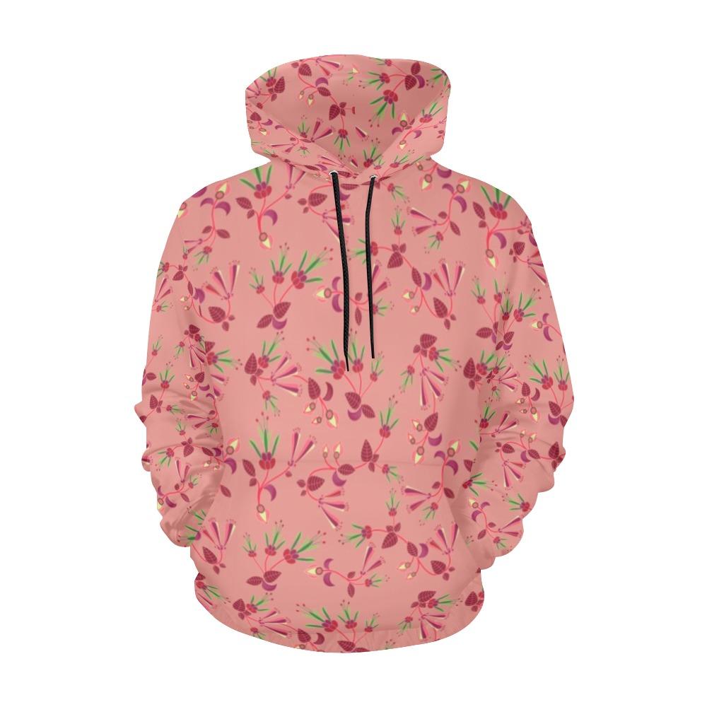 Swift Floral Peach Rouge Remix Hoodie for Women by 49 Dzine