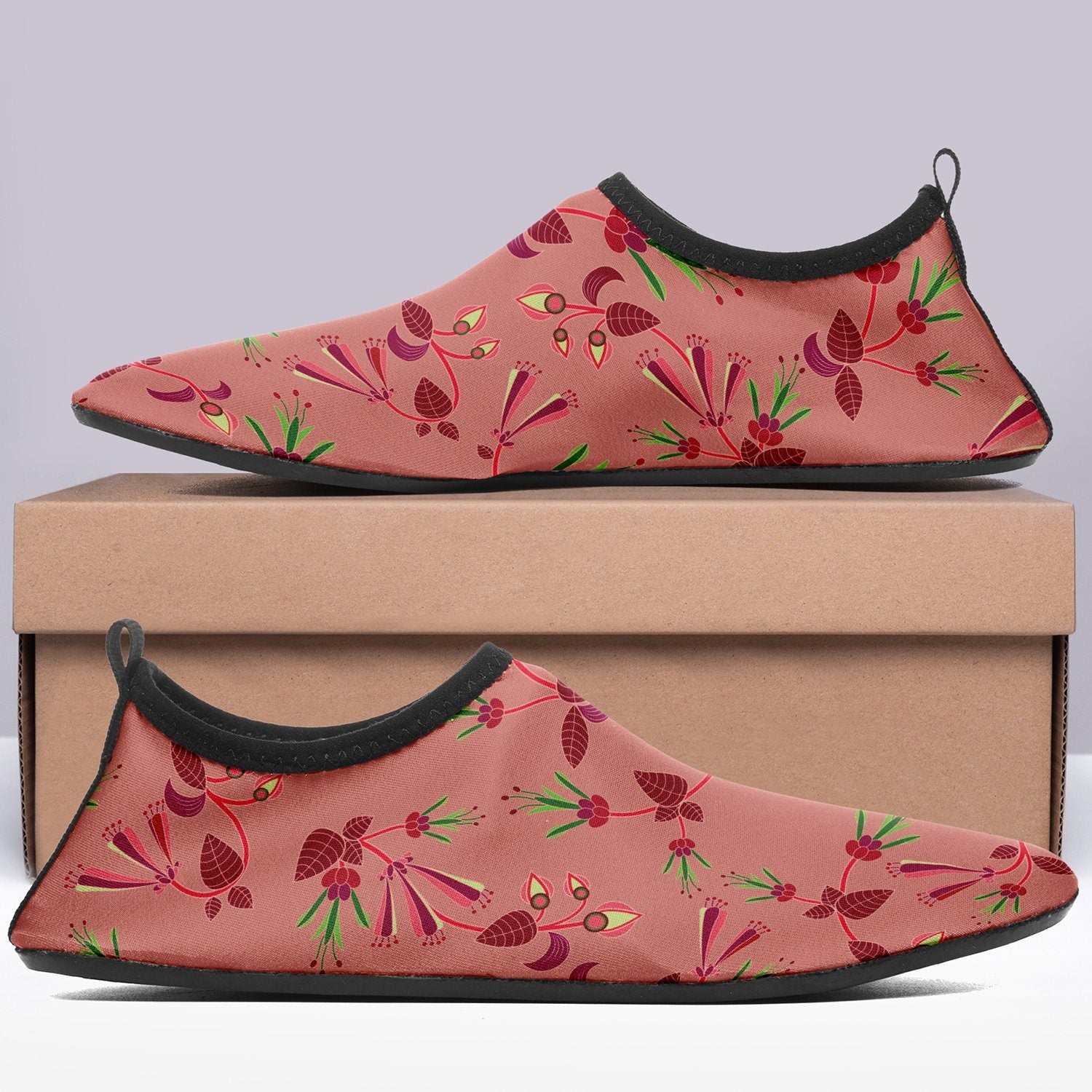 Swift Floral Peach Rouge Remix Kid's Slip On Shoes Herman 