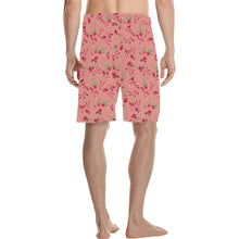 Load image into Gallery viewer, Swift Floral Peach Rouge Remix Men&#39;s All Over Print Casual Shorts (Model L23) Men&#39;s Casual Shorts (L23) e-joyer 
