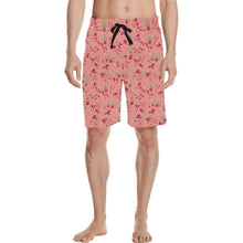 Load image into Gallery viewer, Swift Floral Peach Rouge Remix Men&#39;s All Over Print Casual Shorts (Model L23) Men&#39;s Casual Shorts (L23) e-joyer 
