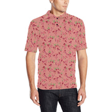 Load image into Gallery viewer, Swift Floral Peach Rouge Remix Men&#39;s All Over Print Polo Shirt (Model T55) Men&#39;s Polo Shirt (Model T55) e-joyer 
