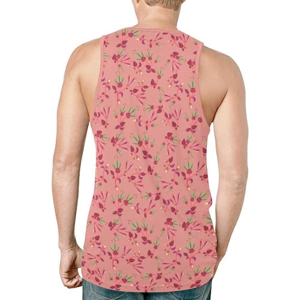 Swift Floral Peach Rouge Remix New All Over Print Tank Top for Men (Model T46) New All Over Print Tank Top for Men (T46) e-joyer 