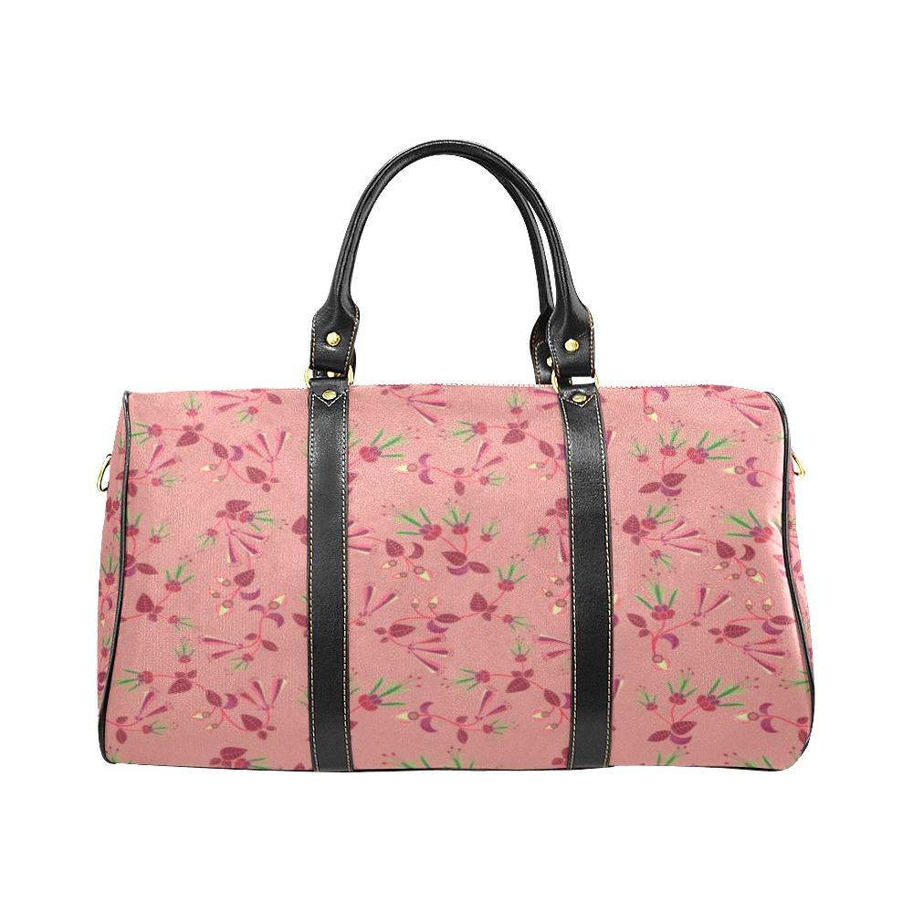 Swift Floral Peach Rouge Remix New Waterproof Travel Bag/Large (Model 1639) Waterproof Travel Bags (1639) e-joyer 