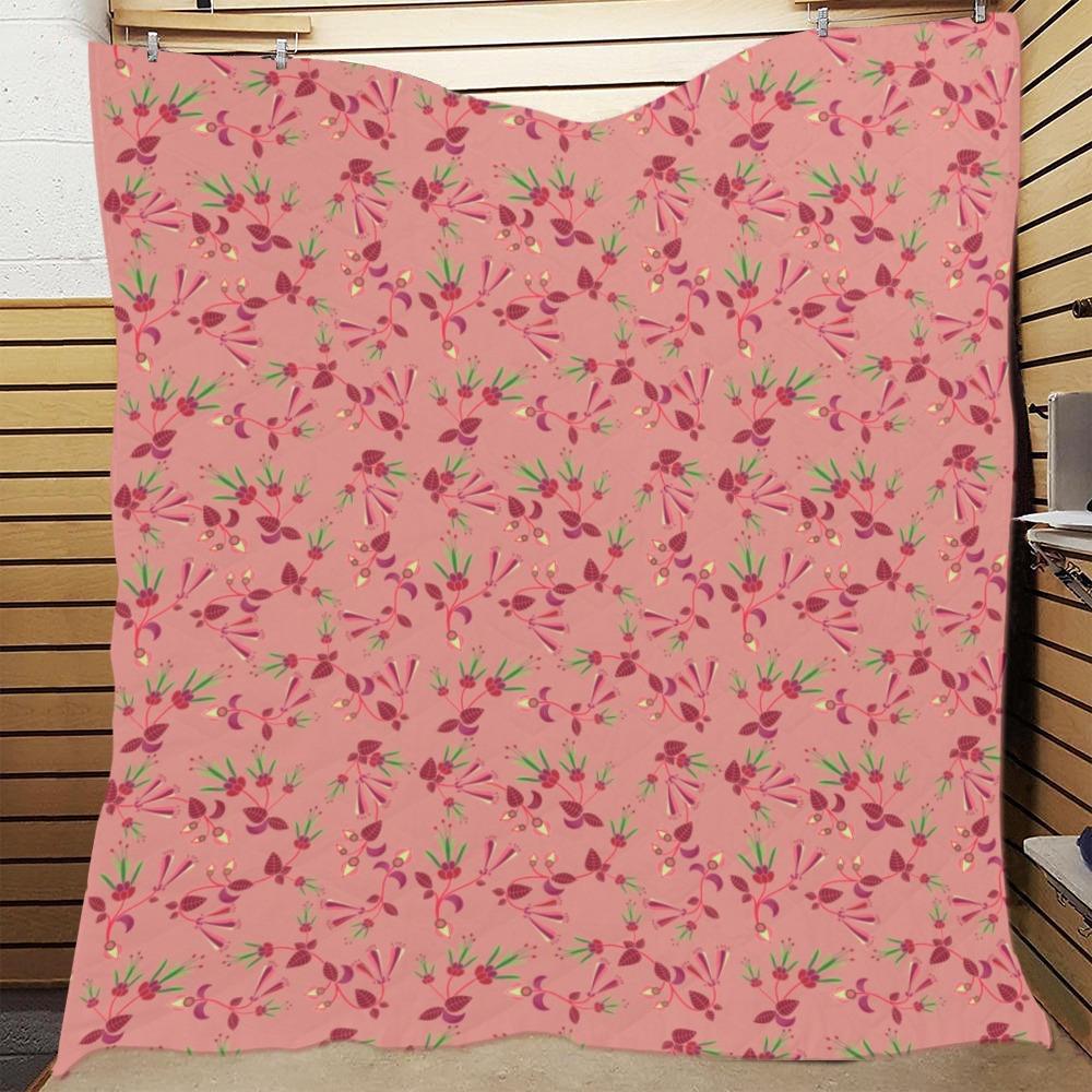 Swift Floral Peach Rouge Remix Quilt 70"x80" Quilt 70"x80" e-joyer 