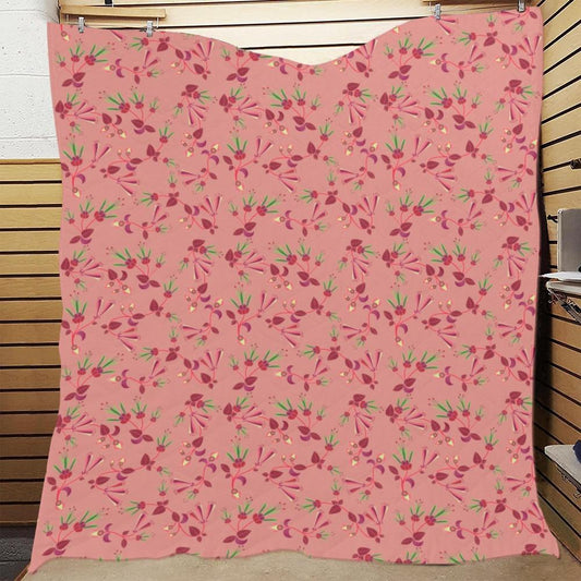 Swift Floral Peach Rouge Remix Quilt 70"x80" Quilt 70"x80" e-joyer 