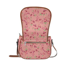 Load image into Gallery viewer, Swift Floral Peach Rouge Remix Saddle Bag/Large (Model 1649) Saddle Bag/Large e-joyer 
