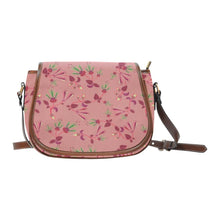 Load image into Gallery viewer, Swift Floral Peach Rouge Remix Saddle Bag/Large (Model 1649) Saddle Bag/Large e-joyer 
