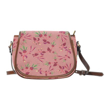 Load image into Gallery viewer, Swift Floral Peach Rouge Remix Saddle Bag/Small (Model 1649) Full Customization Saddle Bag/Small (Full Customization) e-joyer 
