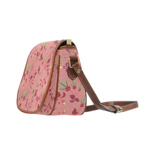 Load image into Gallery viewer, Swift Floral Peach Rouge Remix Saddle Bag/Small (Model 1649) Full Customization Saddle Bag/Small (Full Customization) e-joyer 
