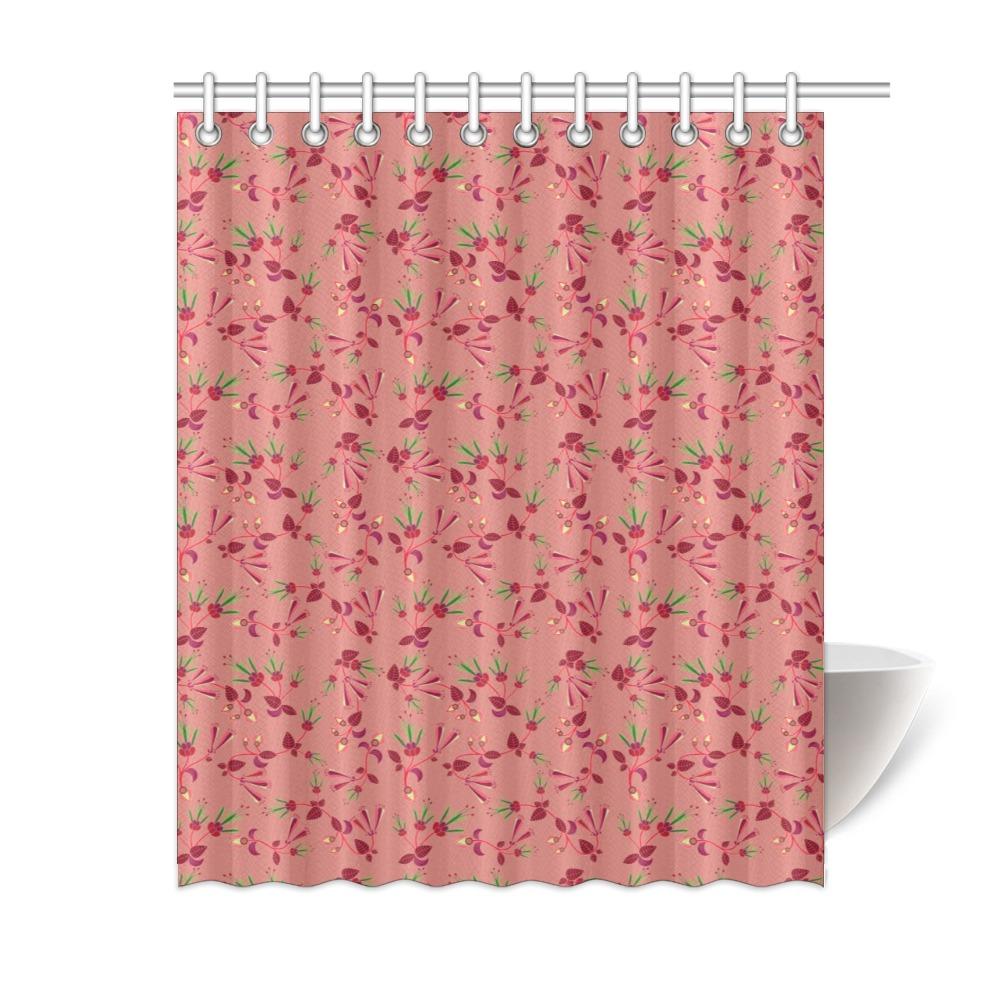 Swift Floral Peach Rouge Remix Shower Curtain 60"x72" Shower Curtain 60"x72" e-joyer 