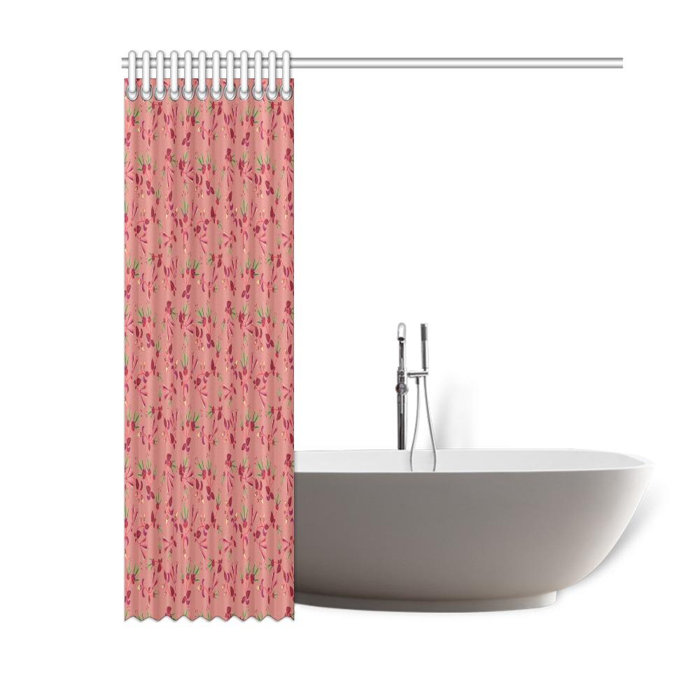 Swift Floral Peach Rouge Remix Shower Curtain 60"x72" Shower Curtain 60"x72" e-joyer 