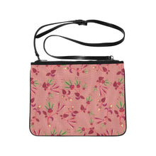 Load image into Gallery viewer, Swift Floral Peach Rouge Remix Slim Clutch Bag (Model 1668) Slim Clutch Bags (1668) e-joyer 
