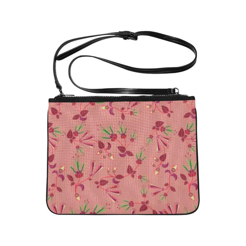 Swift Floral Peach Rouge Remix Slim Clutch Bag (Model 1668) Slim Clutch Bags (1668) e-joyer 