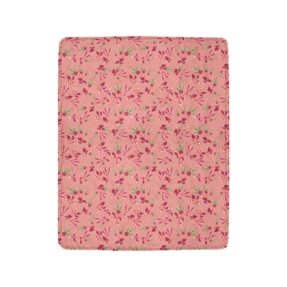 Swift Floral Peach Rouge Remix Ultra-Soft Micro Fleece Blanket 40"x50" Ultra-Soft Blanket 40''x50'' e-joyer 