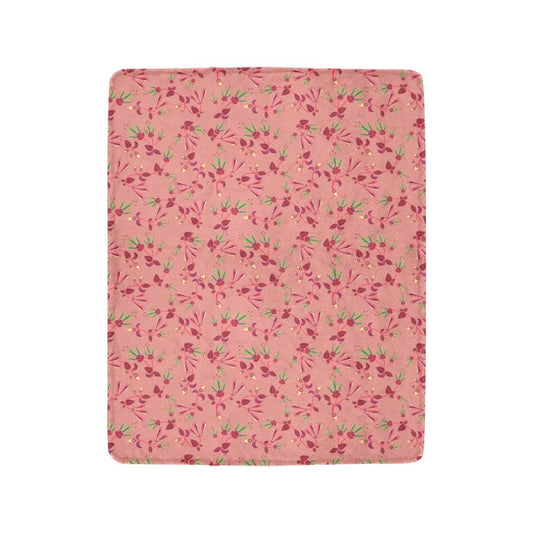 Swift Floral Peach Rouge Remix Ultra-Soft Micro Fleece Blanket 40"x50" Ultra-Soft Blanket 40''x50'' e-joyer 